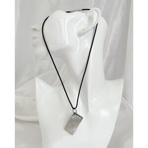 HERMÈS Symbole Amour Pendant Necklace Leather Pre Owned